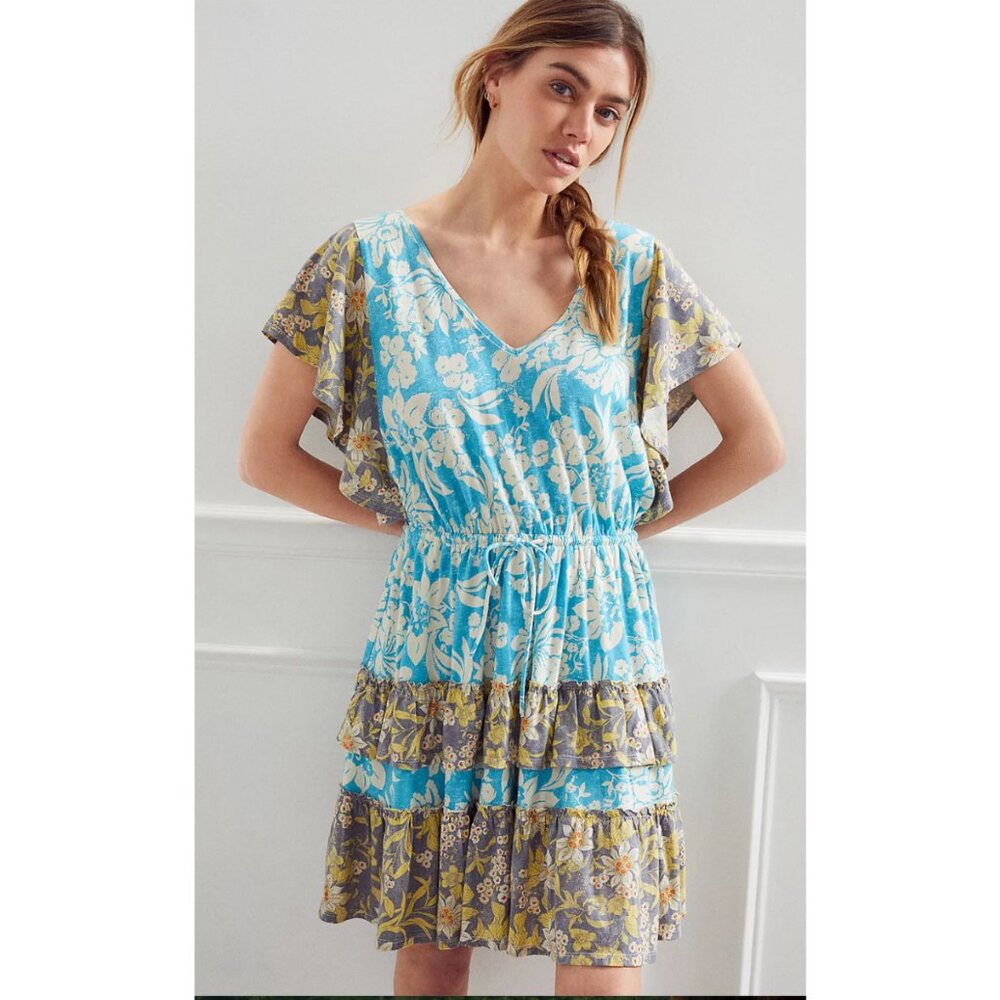 Anthropologie Daily Practice Tiered Ruffle Mini Dress
